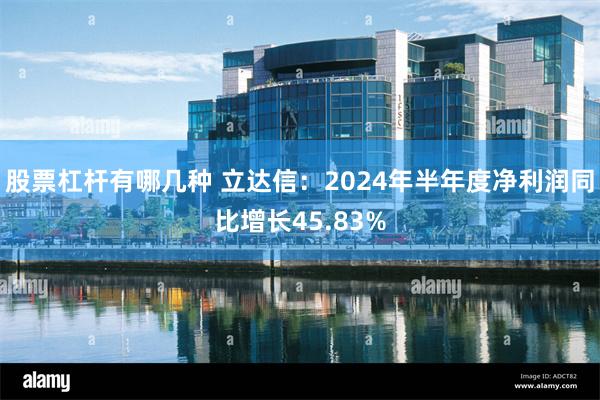 股票杠杆有哪几种 立达信：2024年半年度净利润同比增长45.83%