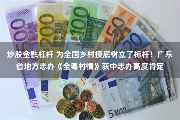 炒股金融杠杆 为全国乡村摸底树立了标杆！广东省地方志办《全粤村情》获中志办高度肯定